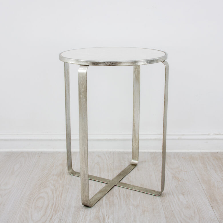 Dona Silver Stone Top Side Table - Image 2