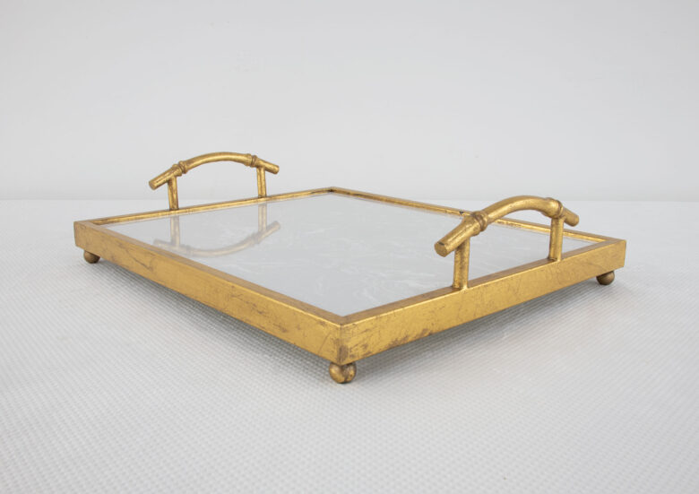 Lalana Gold Tray with White Stone - Image 7