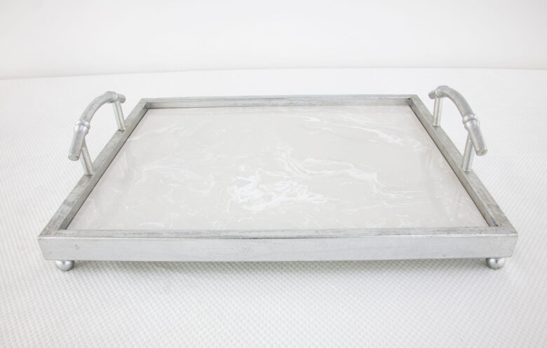 Lalana Silver Tray with White Stone - Image 6