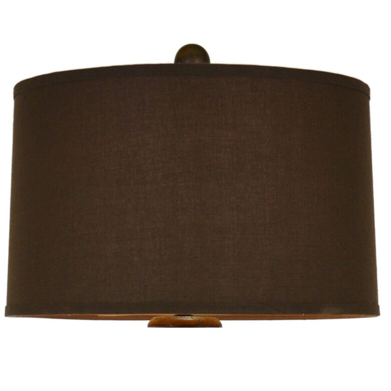 Leland Brown Oak Wood Floor Lamp - Lillian Home