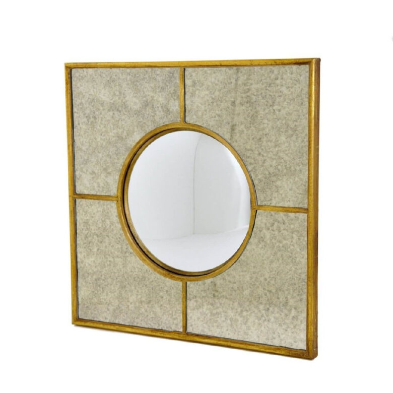 Axel Antiqued Gold Leaf Mirror - Lillian Home