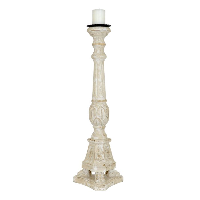 Calloway Carved Wooden Candelabra - Lillian Home