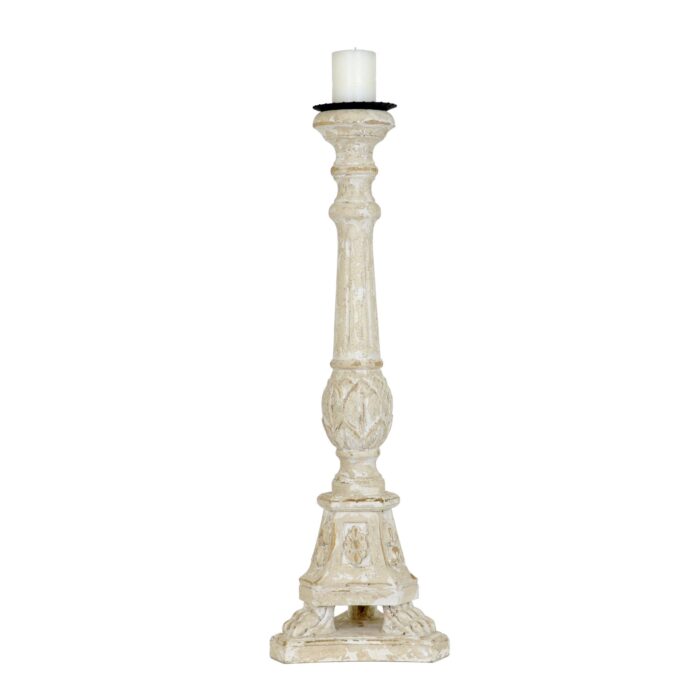 Calloway Carved Wooden Candelabra - Lillian Home