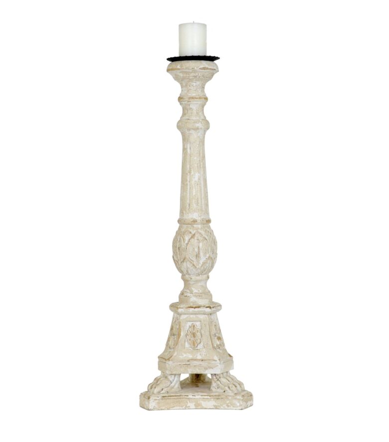 Calloway Carved Wooden Candelabra - Lillian Home