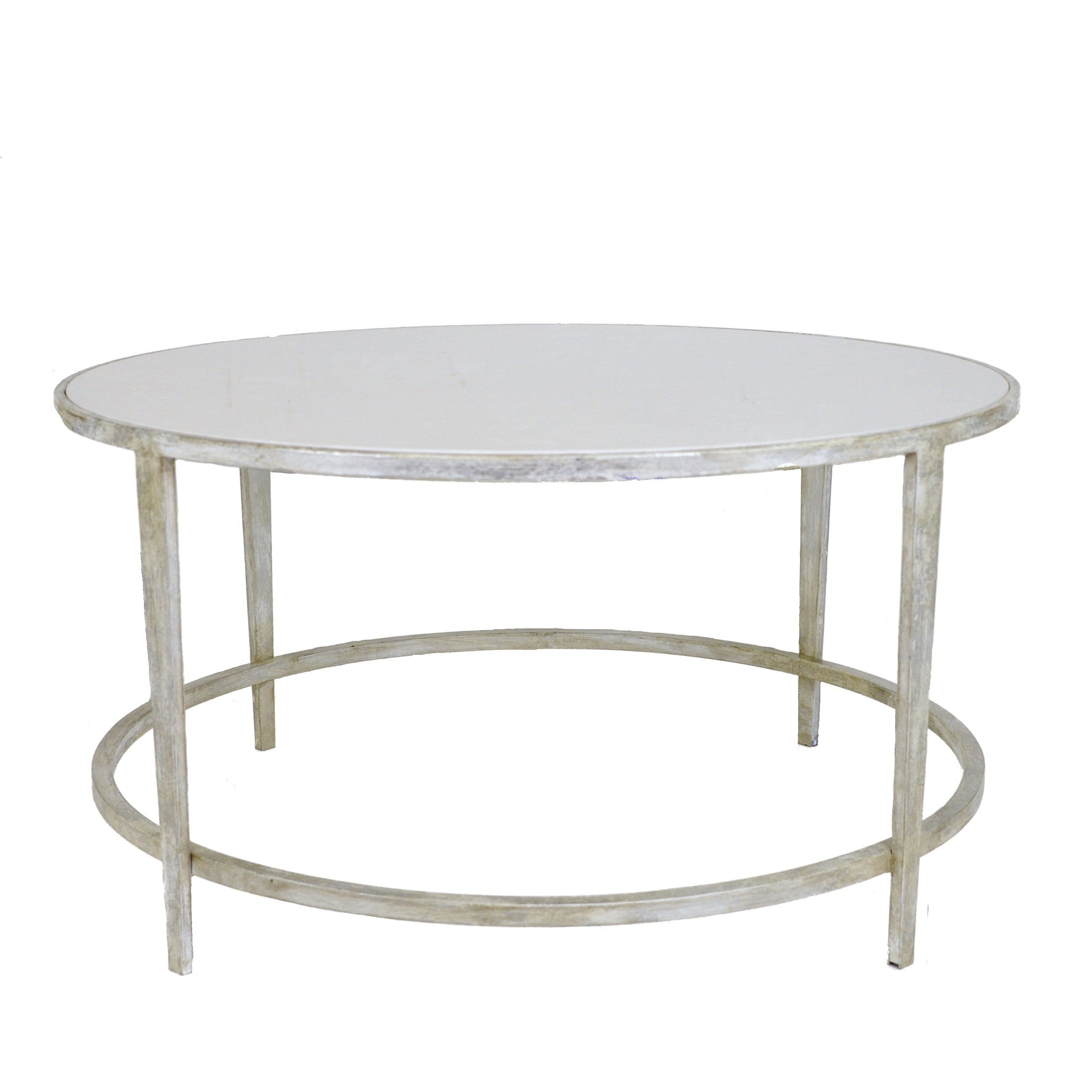 Augustine Silver Round Coffee Table - Lillian Home 