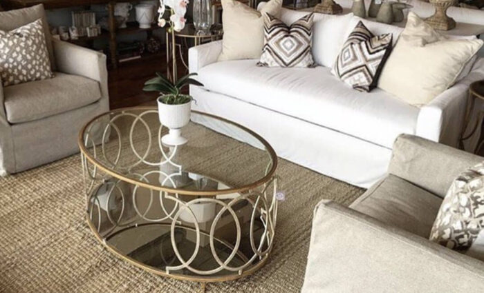 Coco Silver and Gold 2 Shelves Coffee Table - Lillian Home