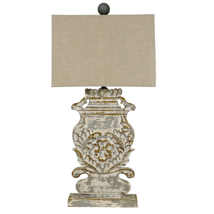 Lyle Carved Wood Table Lamp | Lillian Home | Shop Now