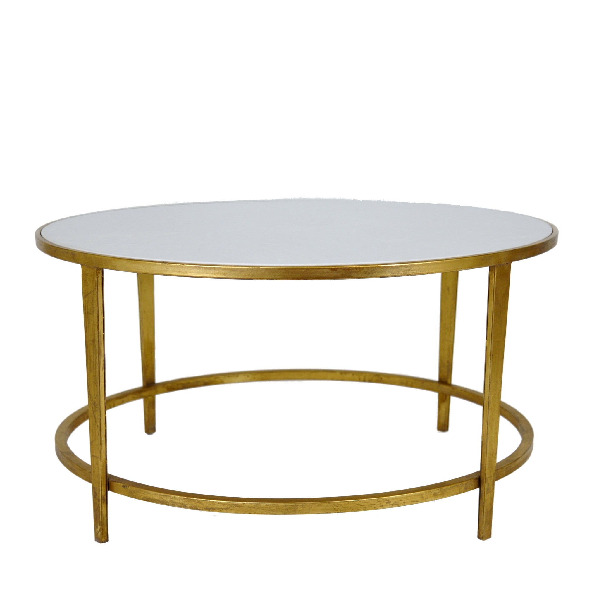 Augustine Gold Round Coffee Table - Lillian Home 