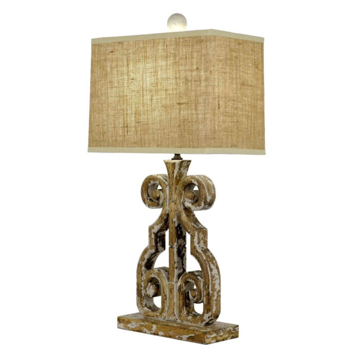 Edison Carved Wood Table Lamp | Lillian Home | Buy Now