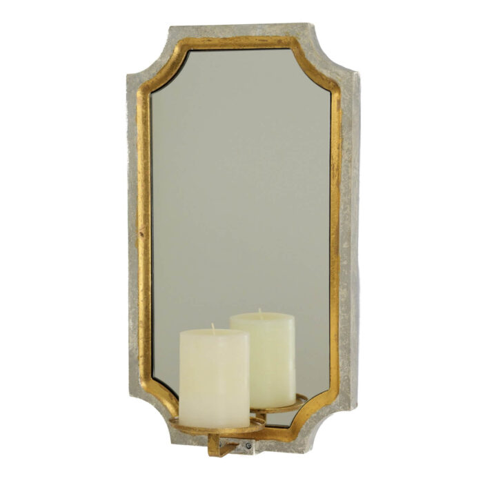 Ponnt Silver Gold Mirror Candle Holder - Lillian Home
