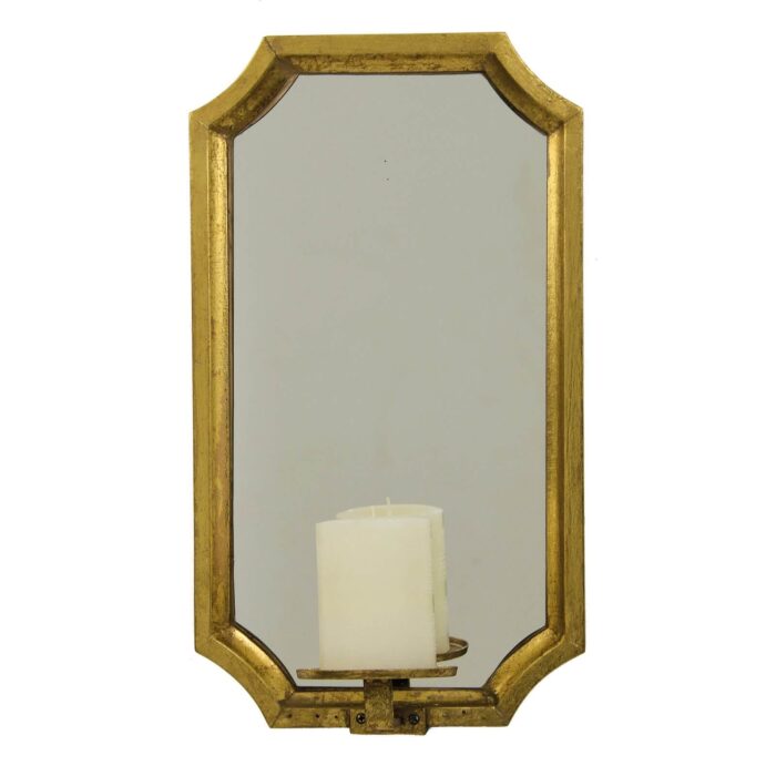 Ponnt Gold Mirror Wall Candle Holder - Lillian Home