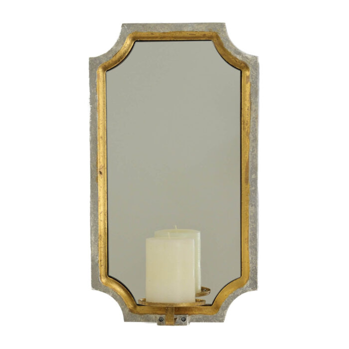 Ponnt Silver Gold Mirror Candle Holder - Lillian Home