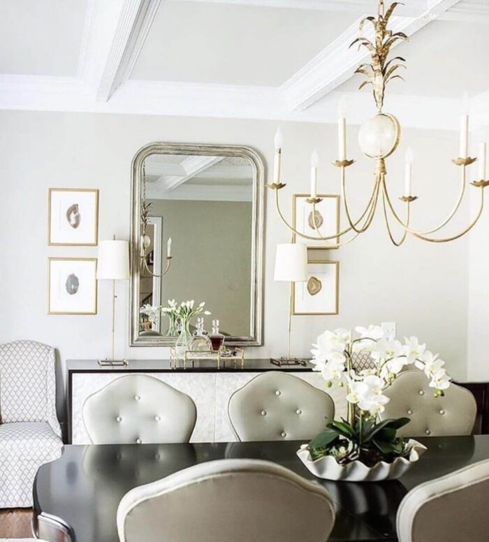 Nova Silver Leaf Louis Philippe Mirror | Lillian Home