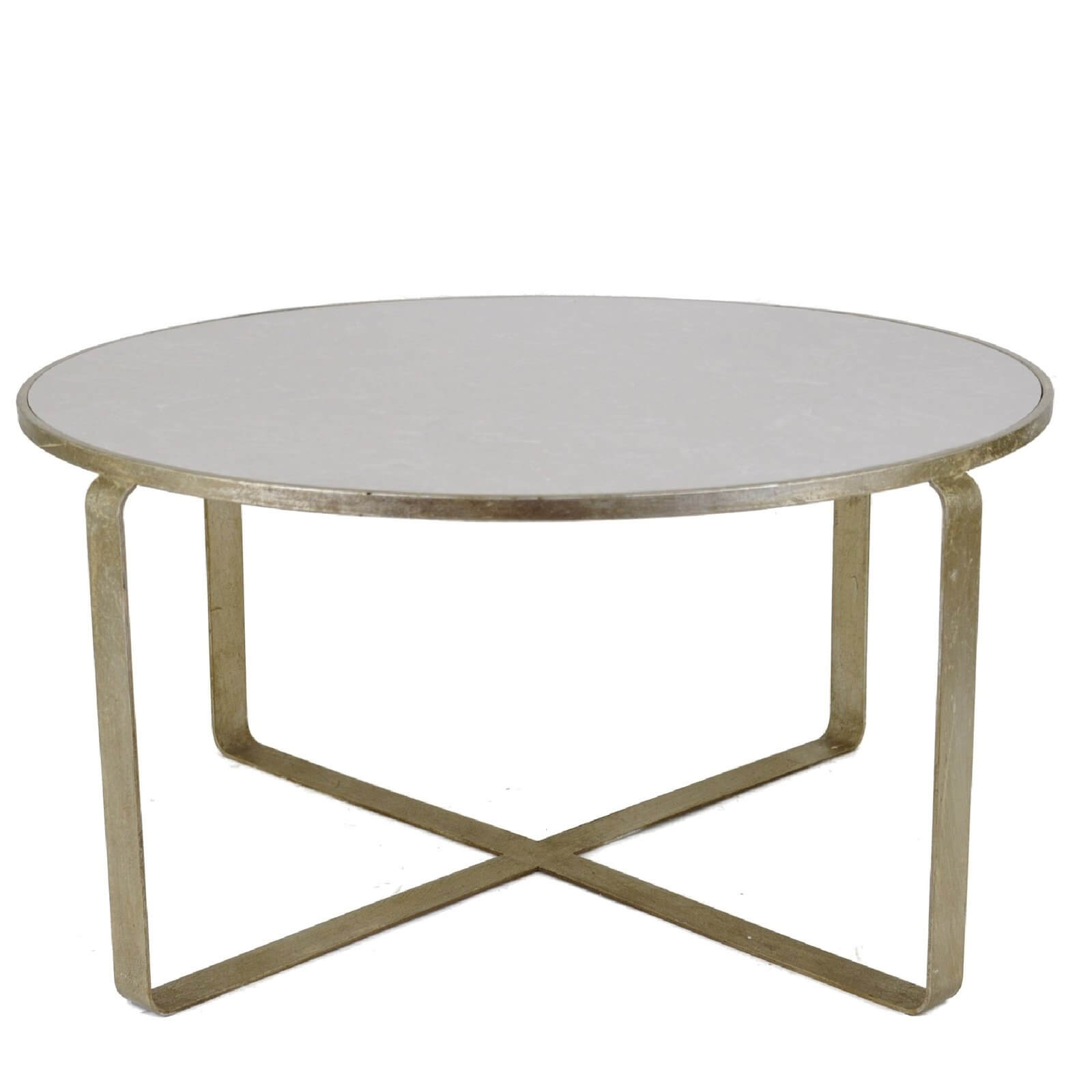 Donnas Silver Leaf Stone Top Coffee Table - Lillian Home 