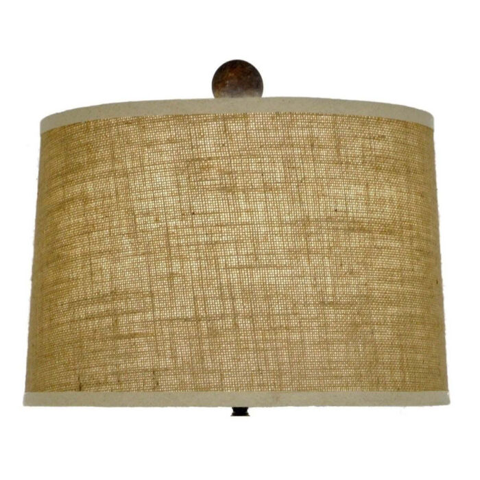 Sasha Solid Wood Table Lamp - Carved Wood Table Lamps