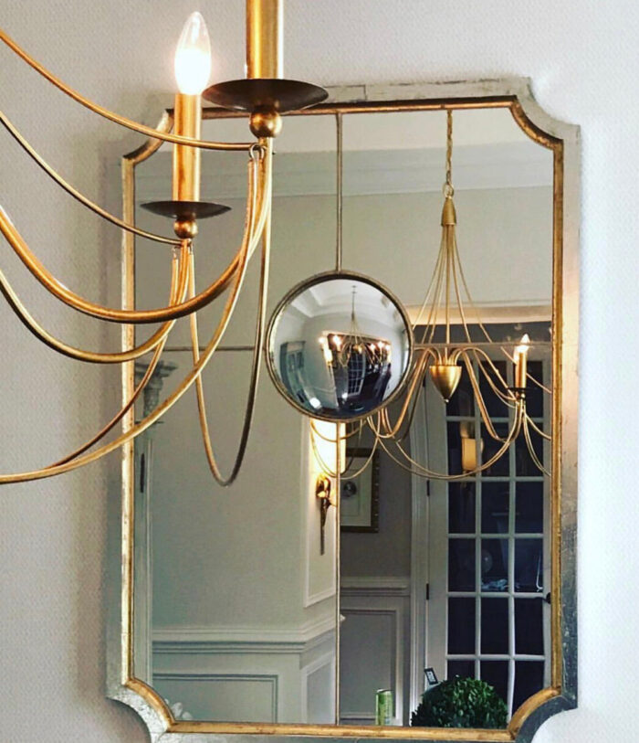 Tulip Silver and Gold Sectional Mirror- Lillian Home