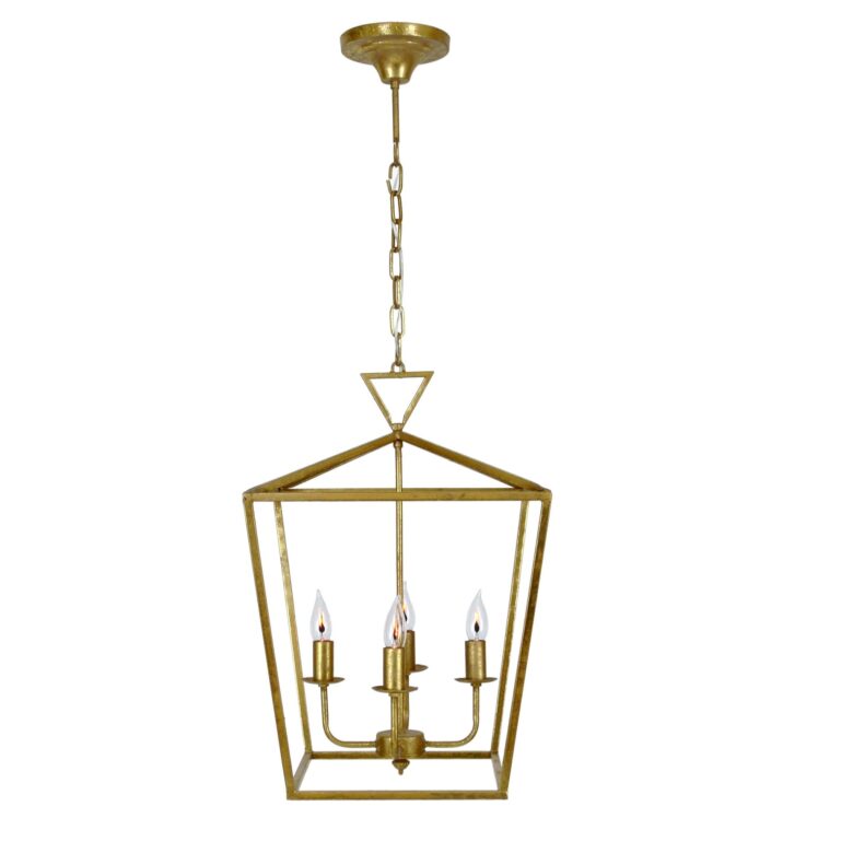 Dana 4 Light Gold Lantern - Lillian Home