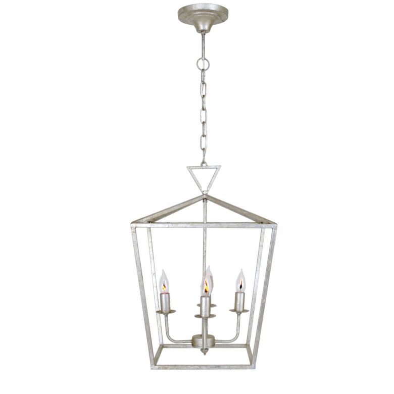 Dana 4 Light Silver Lantern - Lillian Home