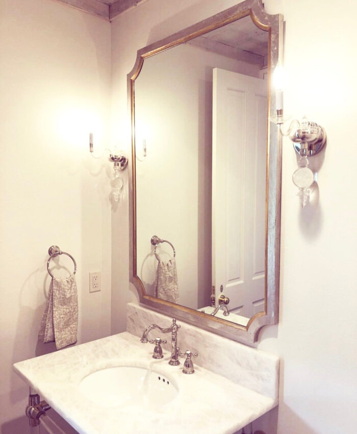 Tulip Silver And Gold Wall Mirror | Louis Philippe Style Mirror