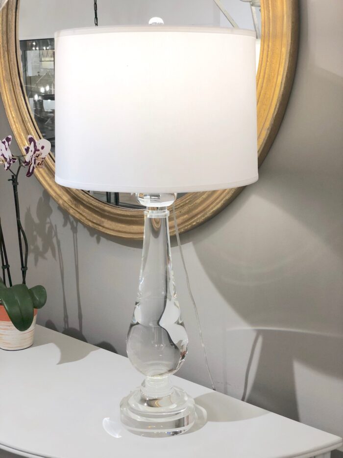 Teardrop Solid Crystal Table Lamp- Lillian Home