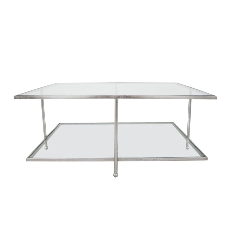 Romana Silver 2 Shelves Coffee Table- Lillian Home