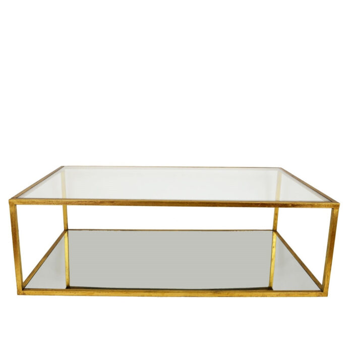 Emily 2 Shelves Gold Leaf Coffee Table