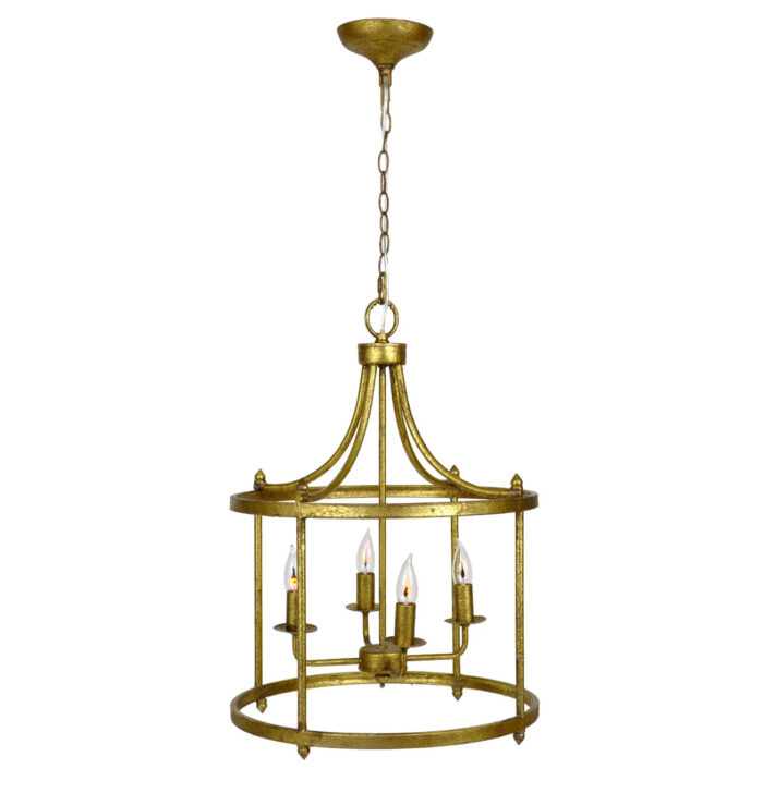 Century 4 Light Gold Lantern - Lillian Home