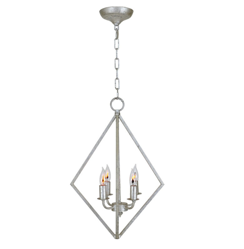 Averes 4 Light Silver Leaf Pendant Light - Lillian Home