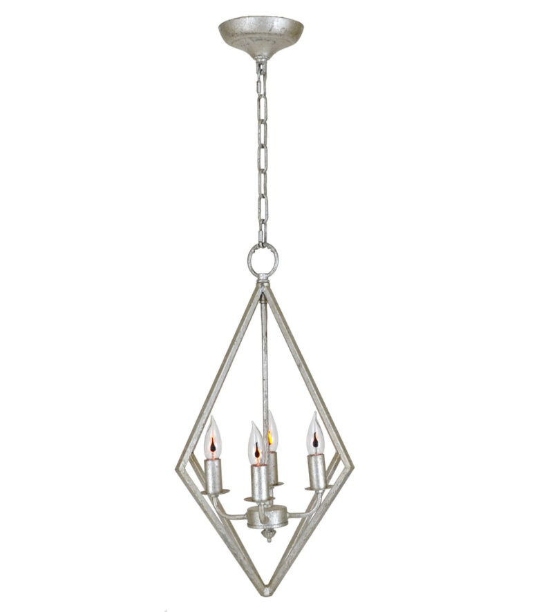 Averes 4 Light Silver Leaf Pendant Light - Lillian Home