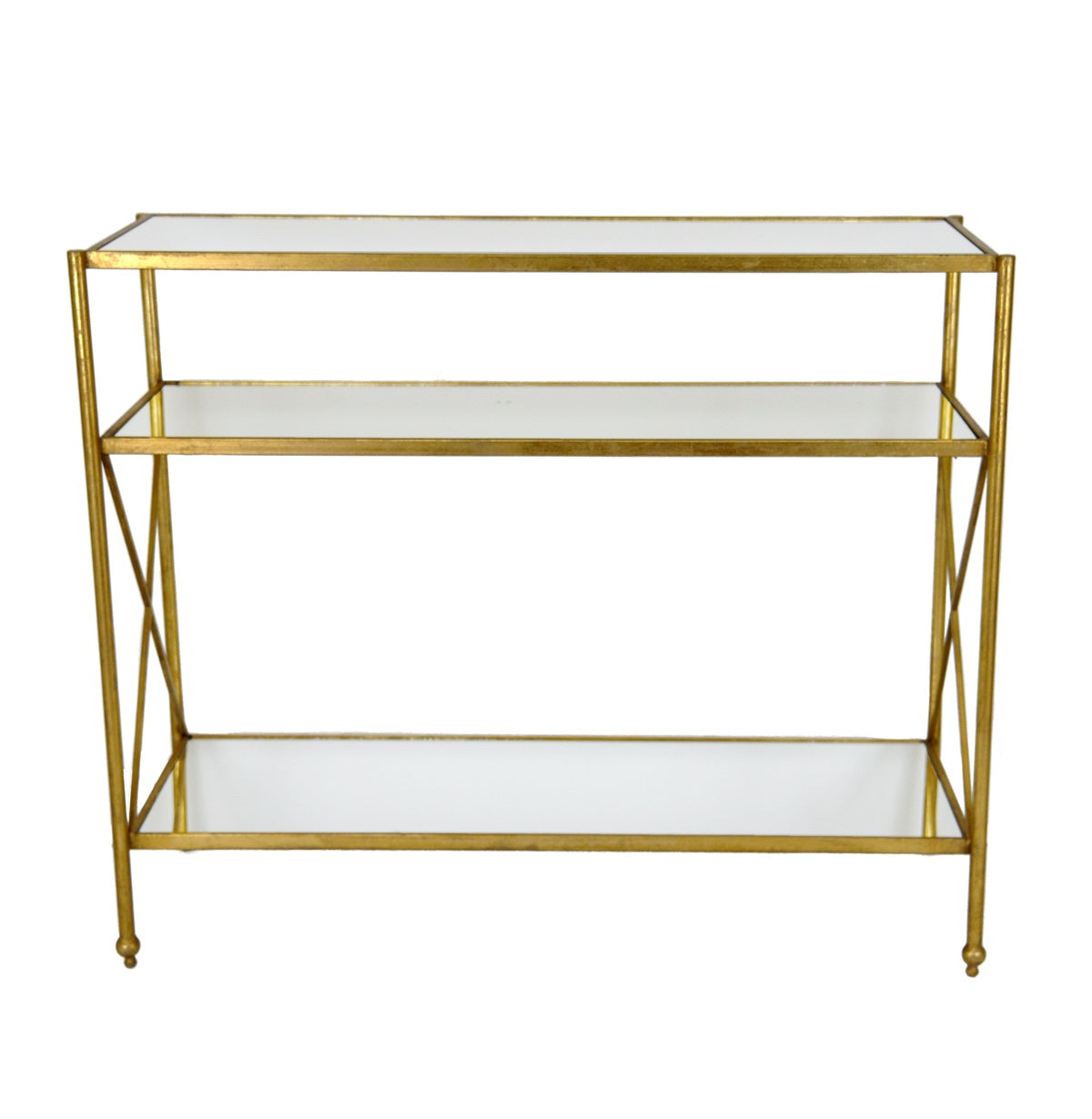 Alan Gold Console Table with 3 Shelves - Lillian Home 