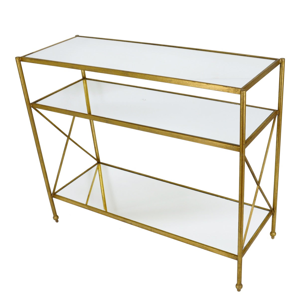Alan Gold Console Table With 3 Shelves