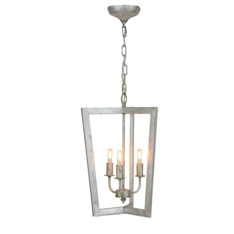 Nicole 3 Light Silver Lantern - Lillian Home