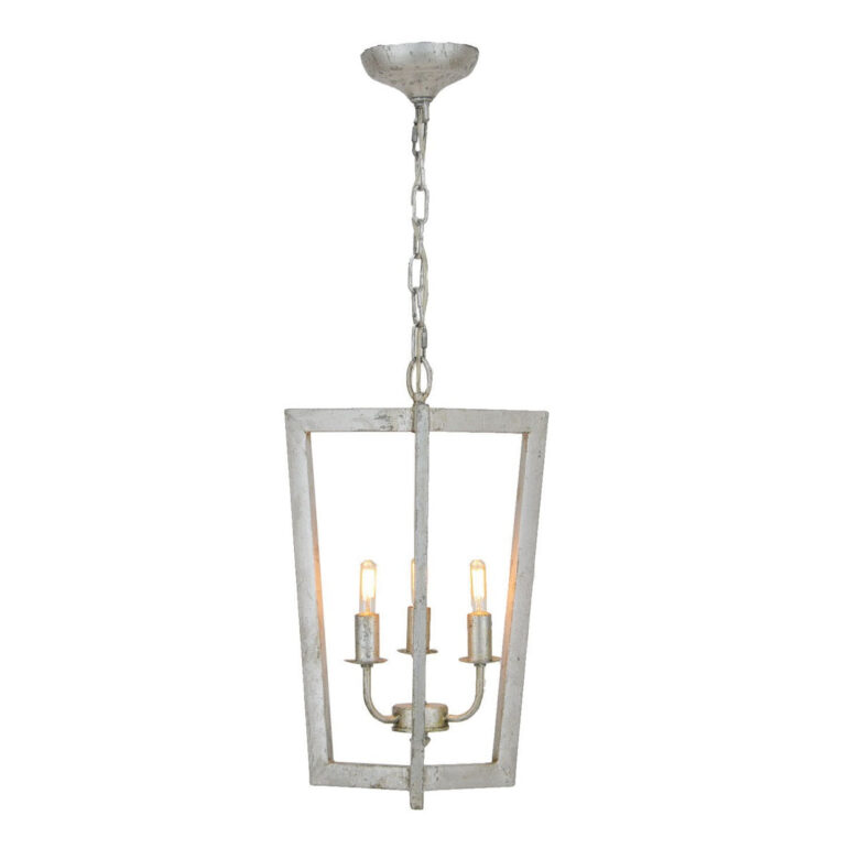 Nicole 3 Light Silver Lantern - Lillian Home