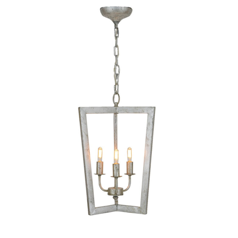 Nicole 3 Light Silver Lantern - Lillian Home