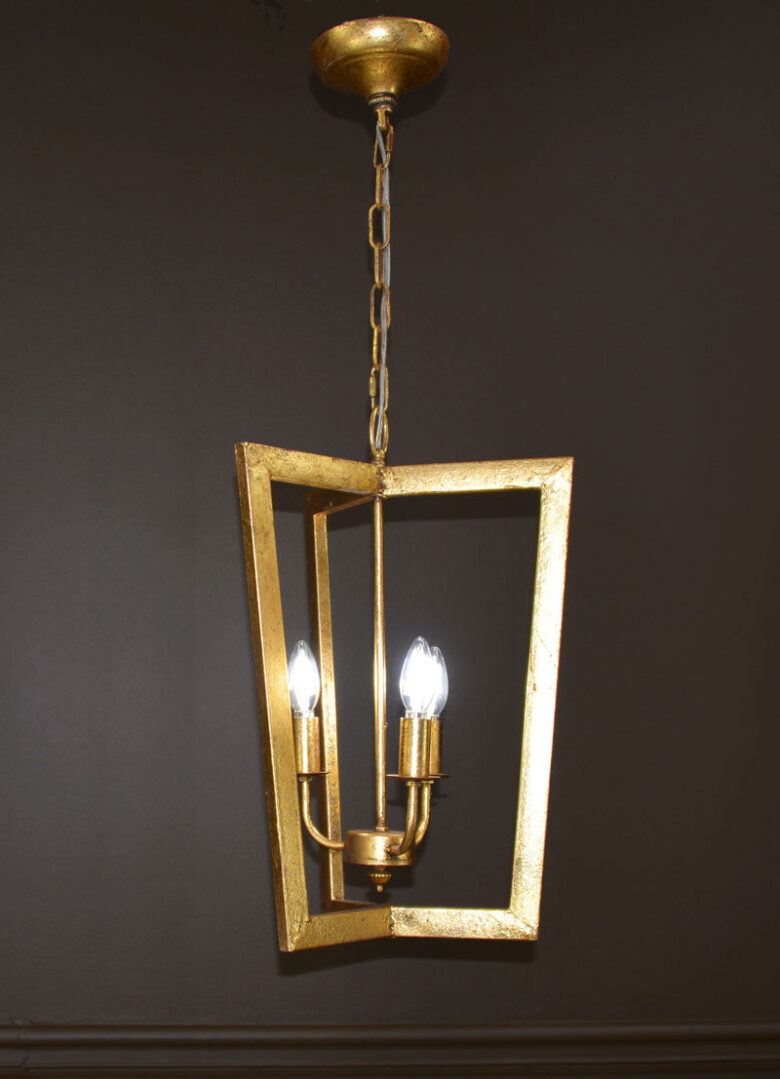 Nicole 3 Light Gold Lantern - Lillian Home