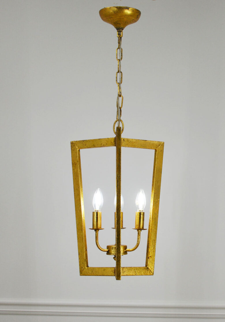 Nicole 3 Light Gold Lantern - Lillian Home