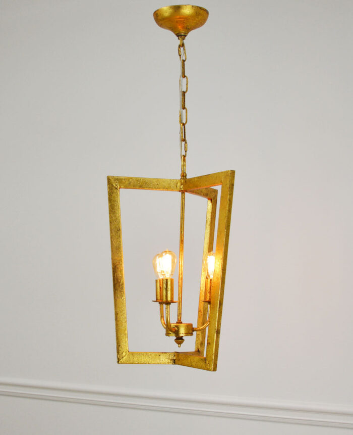 Nicole 3 Light Gold Lantern - Lillian Home