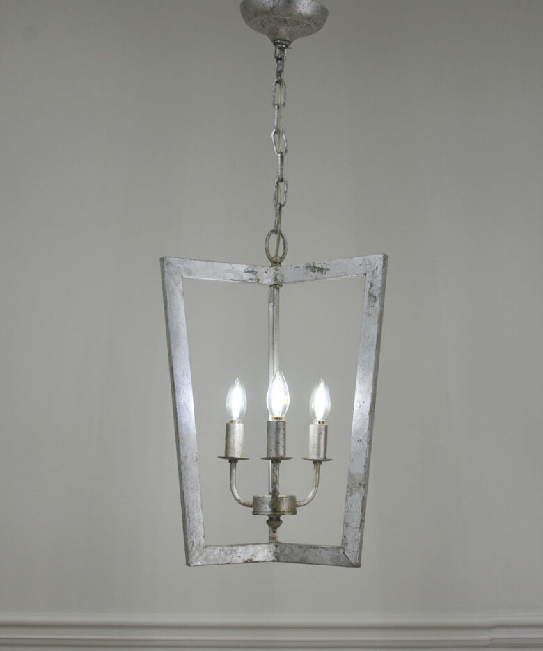 Nicole 3 Light Silver Lantern - Lillian Home