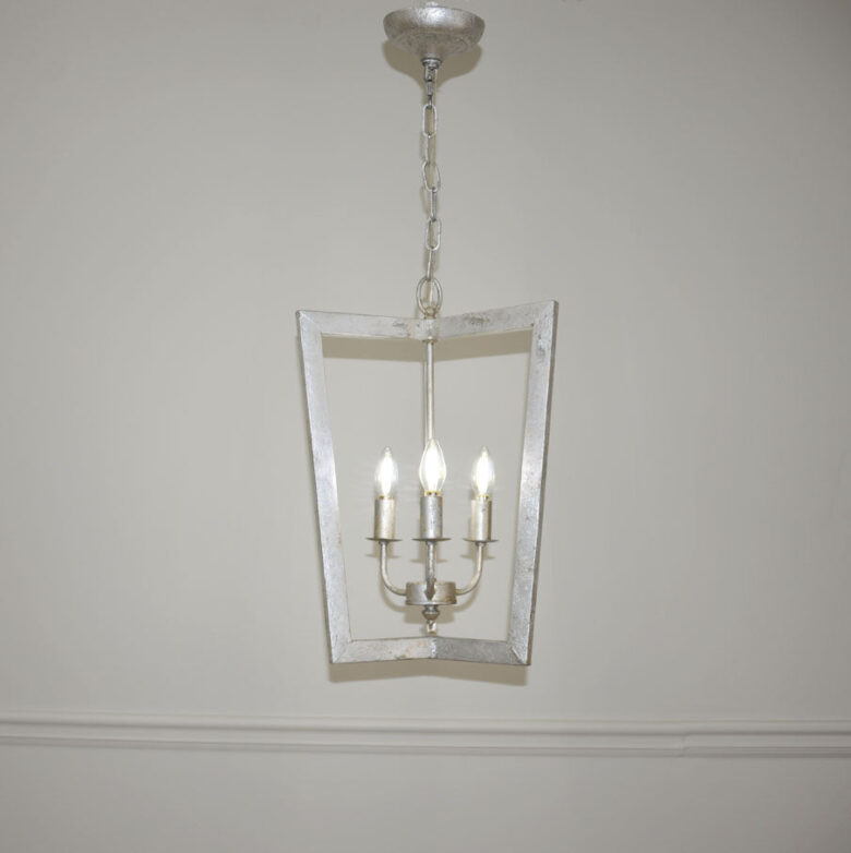 Nicole 3 Light Silver Lantern - Lillian Home