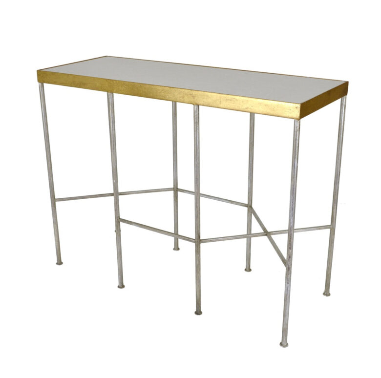 Alai Silver and Gold Console Table - Lillian Home