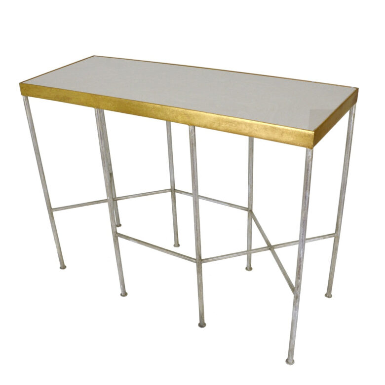 Alai Silver and Gold Console Table - Lillian Home