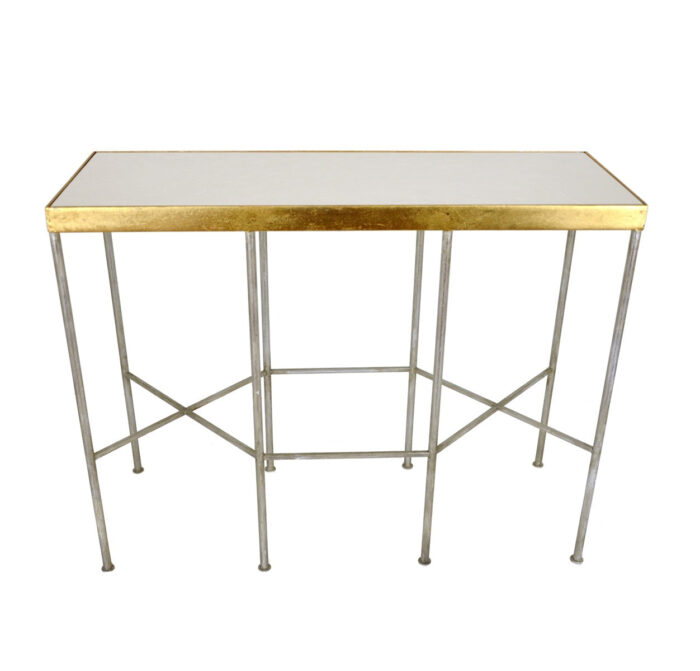 Alai Silver and Gold Console Table - Lillian Home