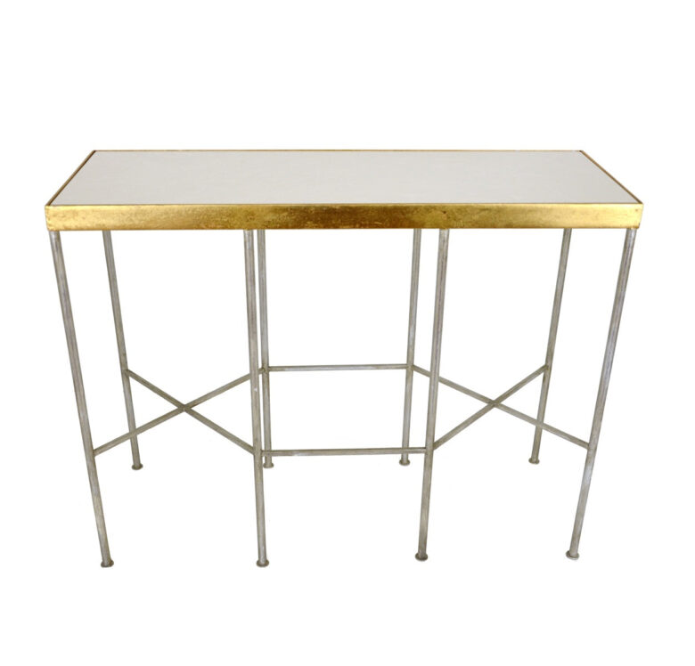 Alai Silver and Gold Console Table - Lillian Home