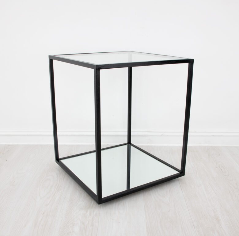 Emily 2 Shelves Black Side Table - Image 3