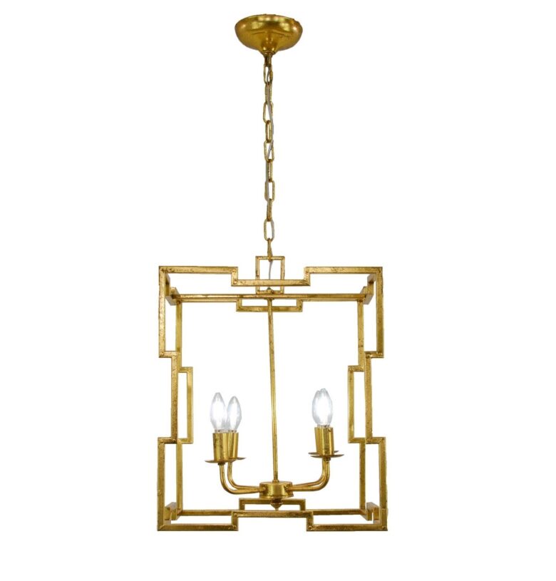 Aura 4 Light Gold Lantern - Lillian Home