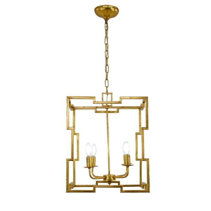 Aura 4 Light Gold Lantern - Lillian Home