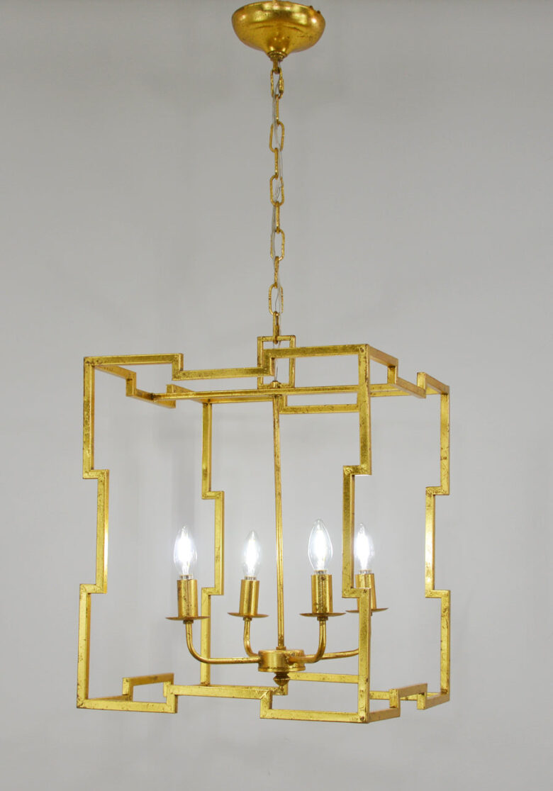 Aura 4 Light Gold Lantern - Lillian Home