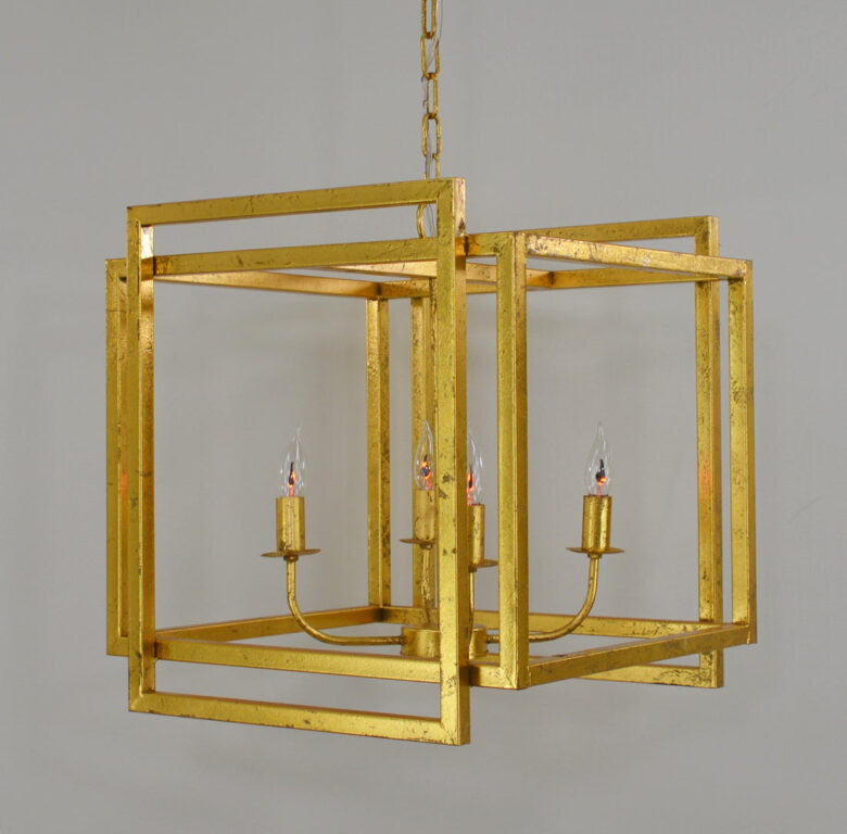 Soho 4 Light Gold Lantern - Lillian Home