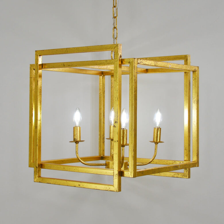 Soho 4 Light Gold Lantern - Lillian Home