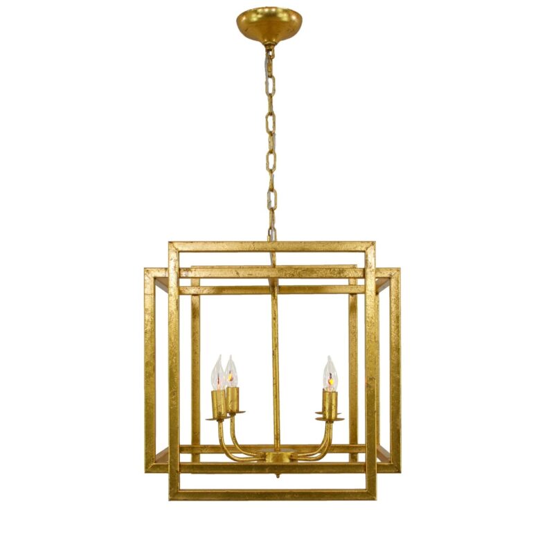 Soho 4 Light Gold Lantern - Lillian Home